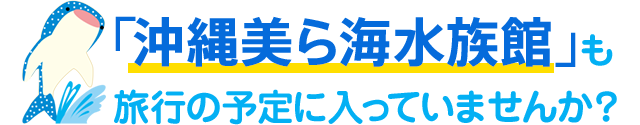 沖縄美ら海水族館も旅行の予定に入ってませんか?