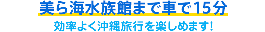 美ら海水族館まで車で15分