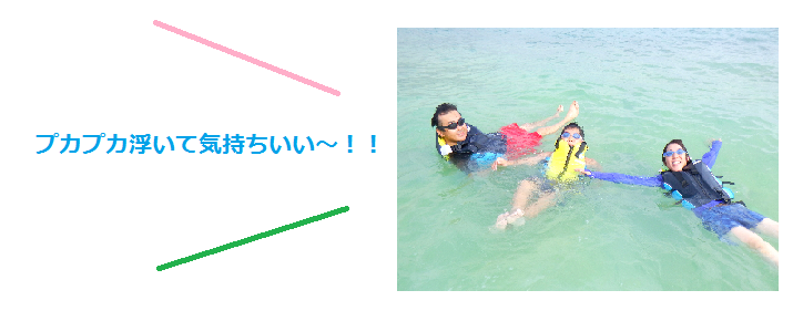 プカプカ浮いて気持ちい~!!